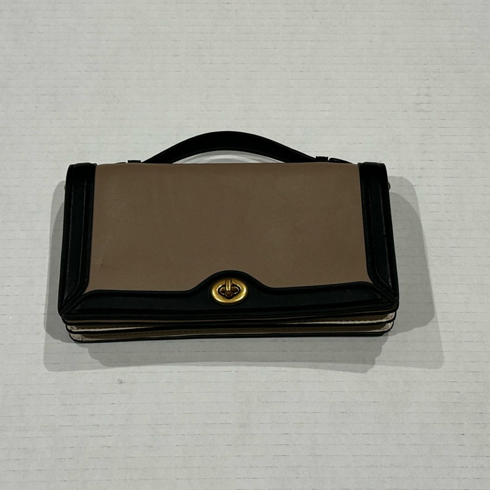 Coach Riley Clutch in Colorblock Leather Detail